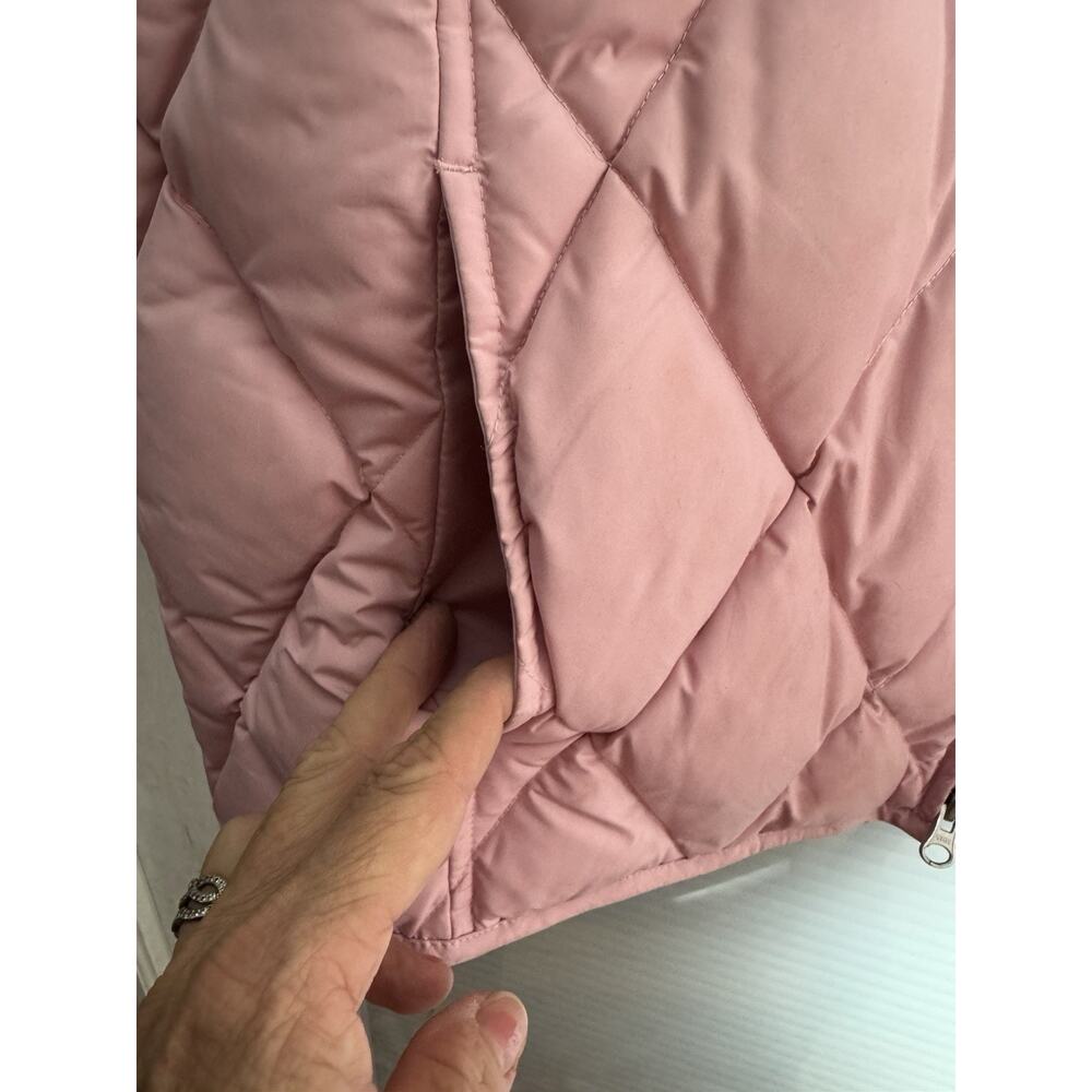 Pendleton Quilted Vest Women’s Pink Sz XL Down Feather Filling Full Zip Pockets - Picture 7 of 8